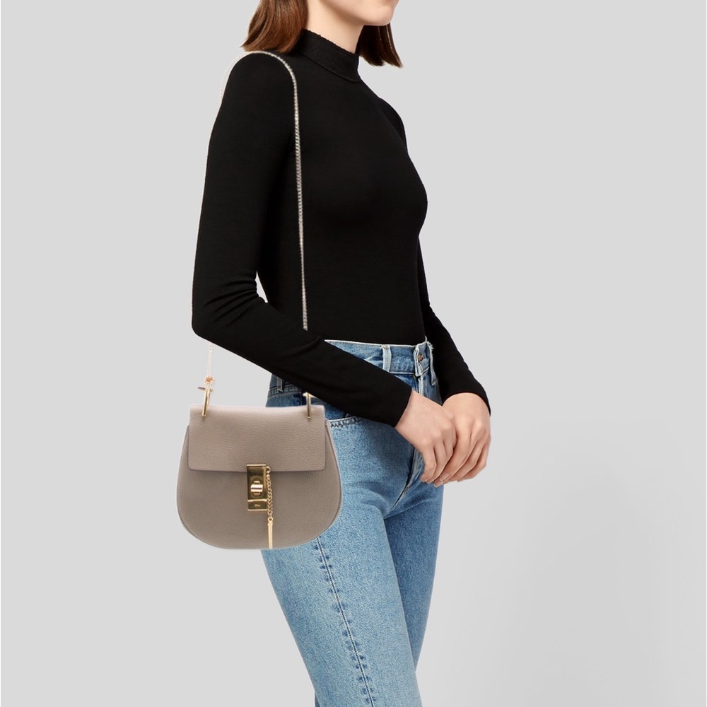 Chloe Leather Drew Crossbody Bag - Picture 3 of 15